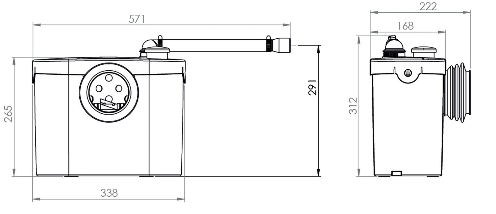 Sanitärzerkleinerer Sanitrit Up Box - MEGART