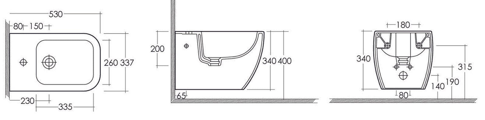 Hängendes Bidet von Metropolitan - MEGART