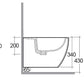 Wand - Bidet Metropolitan mit versteckter Befestigung - MEGART