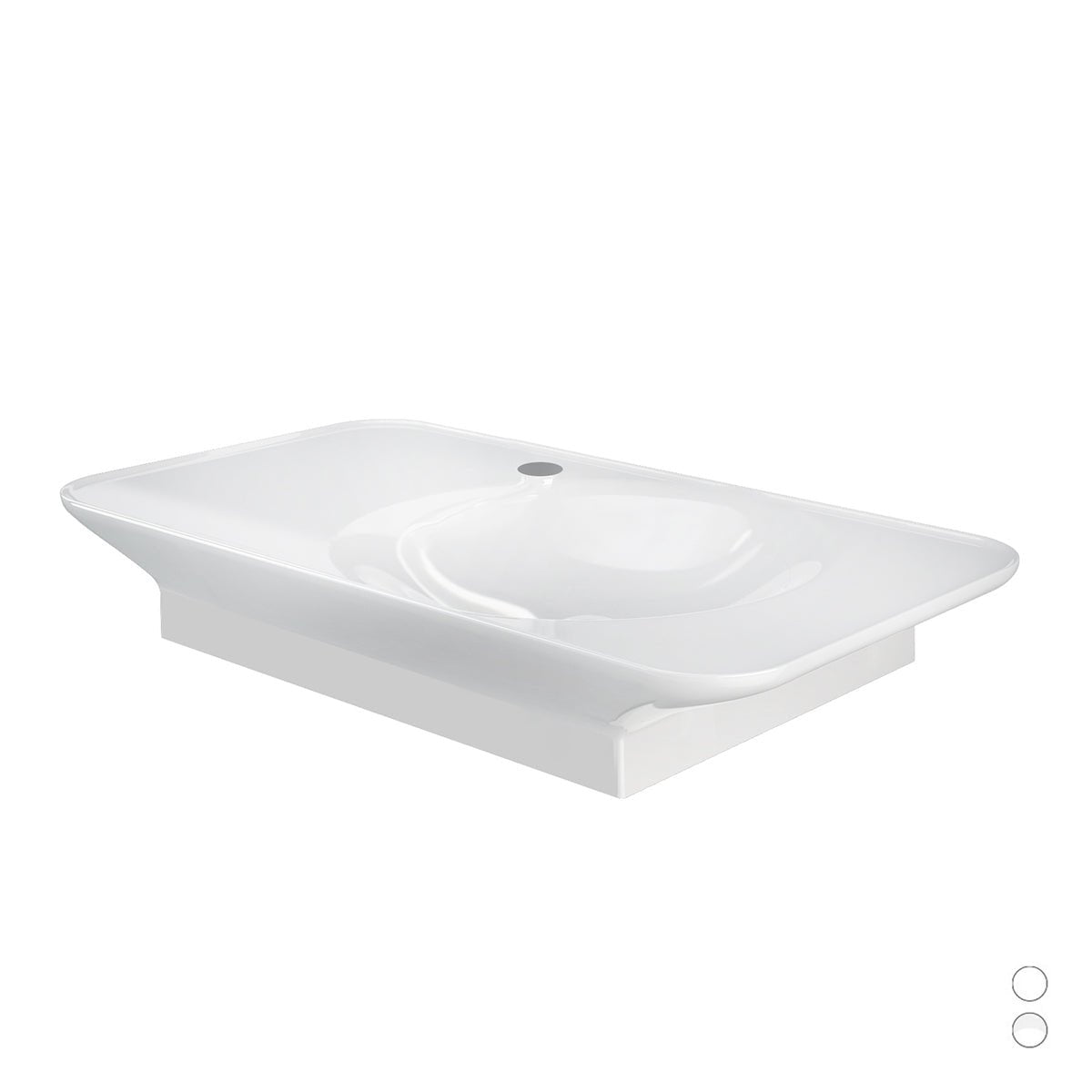 Valet 92 cm Wandwaschbecken, Ablage links - MEGART
