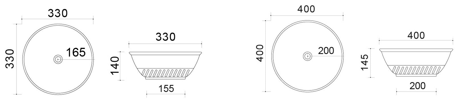 Schlankes Aufsatzwaschbecken Mod. 04 - MEGART