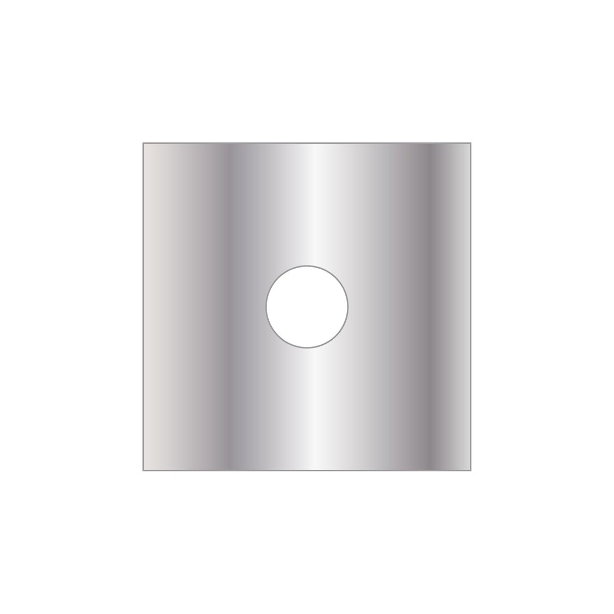 Quadratische Edelstahl - Rosette 80X80 Mit Bioadhesivem Band - MEGART