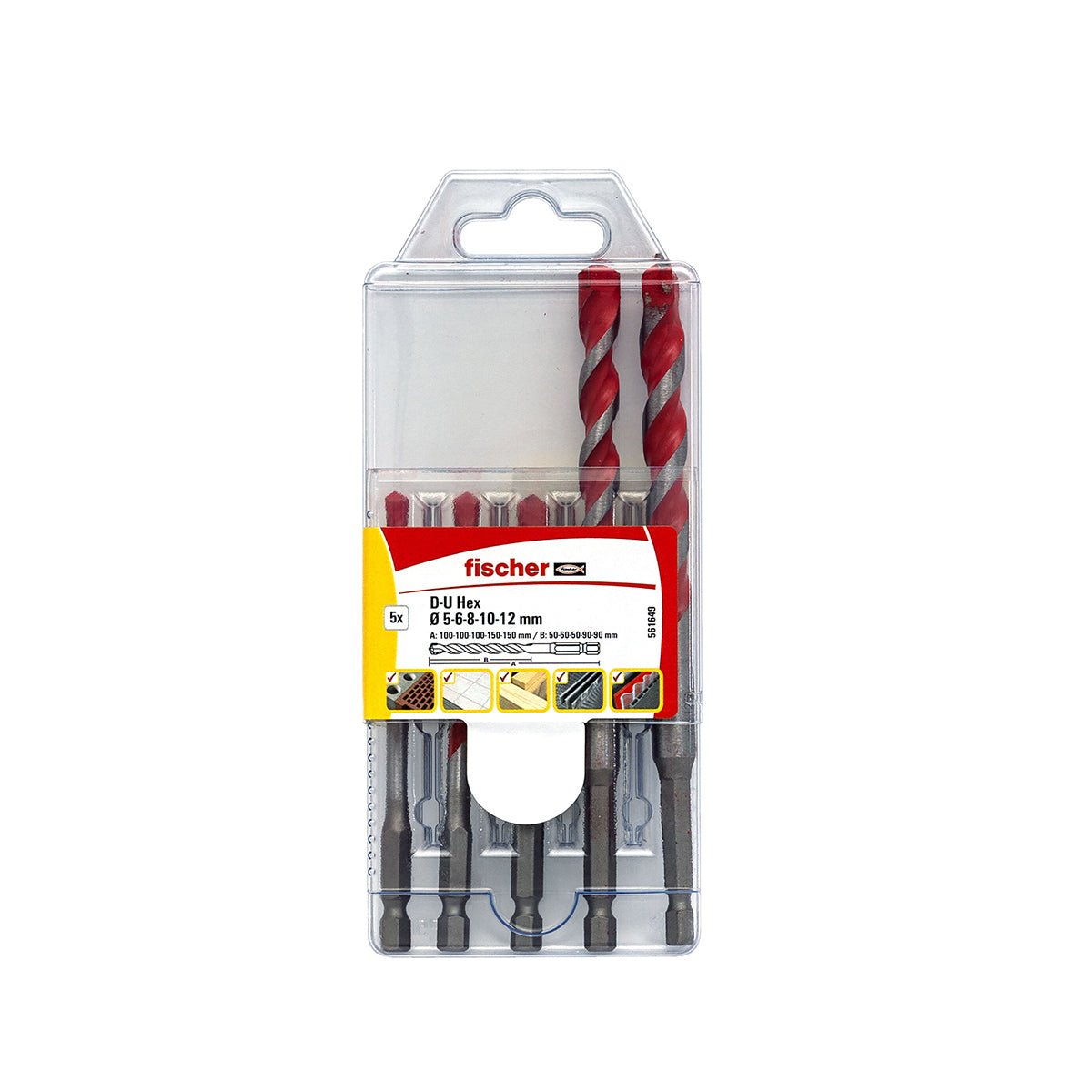 5 PZ SET Bohrer D - U HEX 5 - 12 MM - MEGART