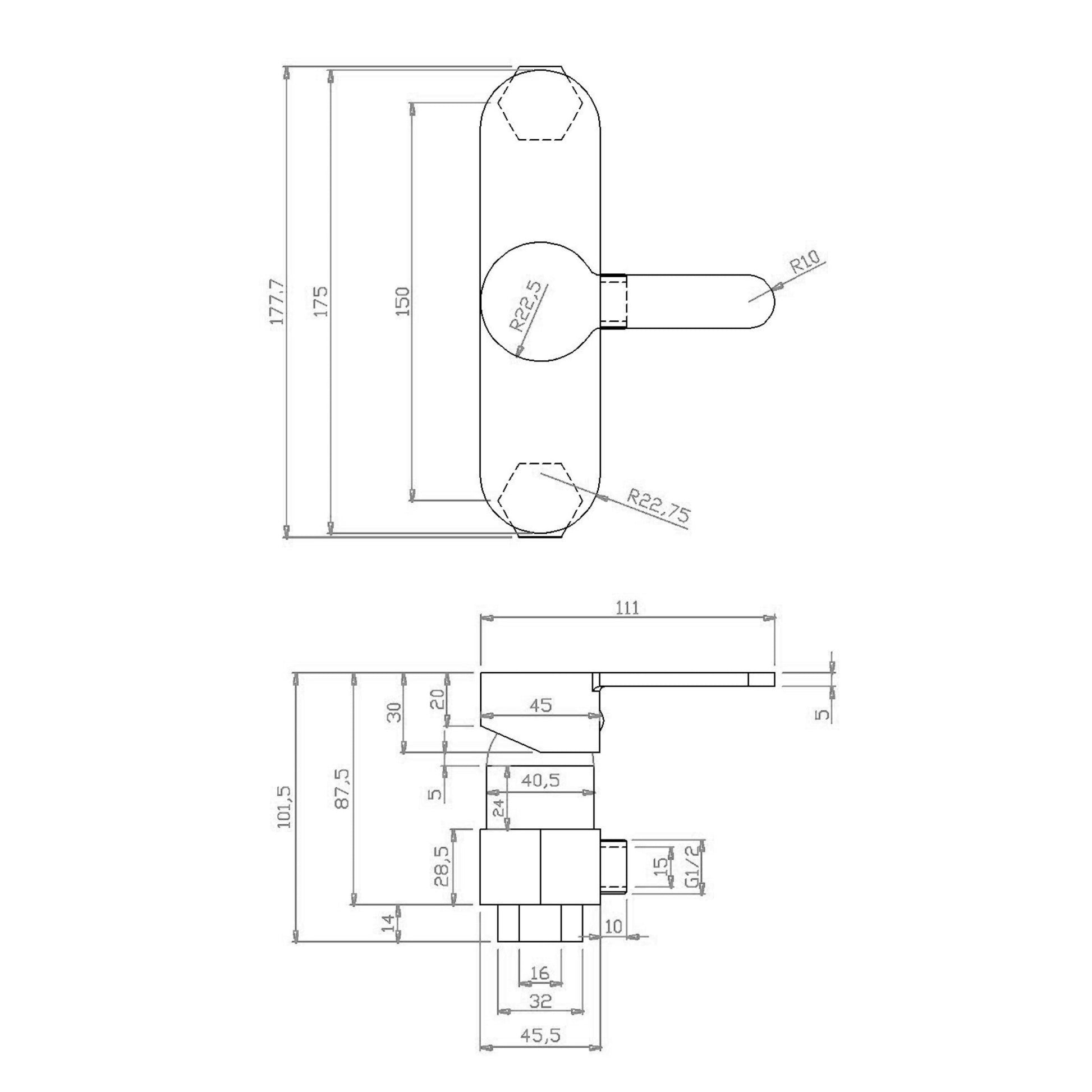 Externer Einhebel - Duschmischerder Iole - Serie - MEGART
