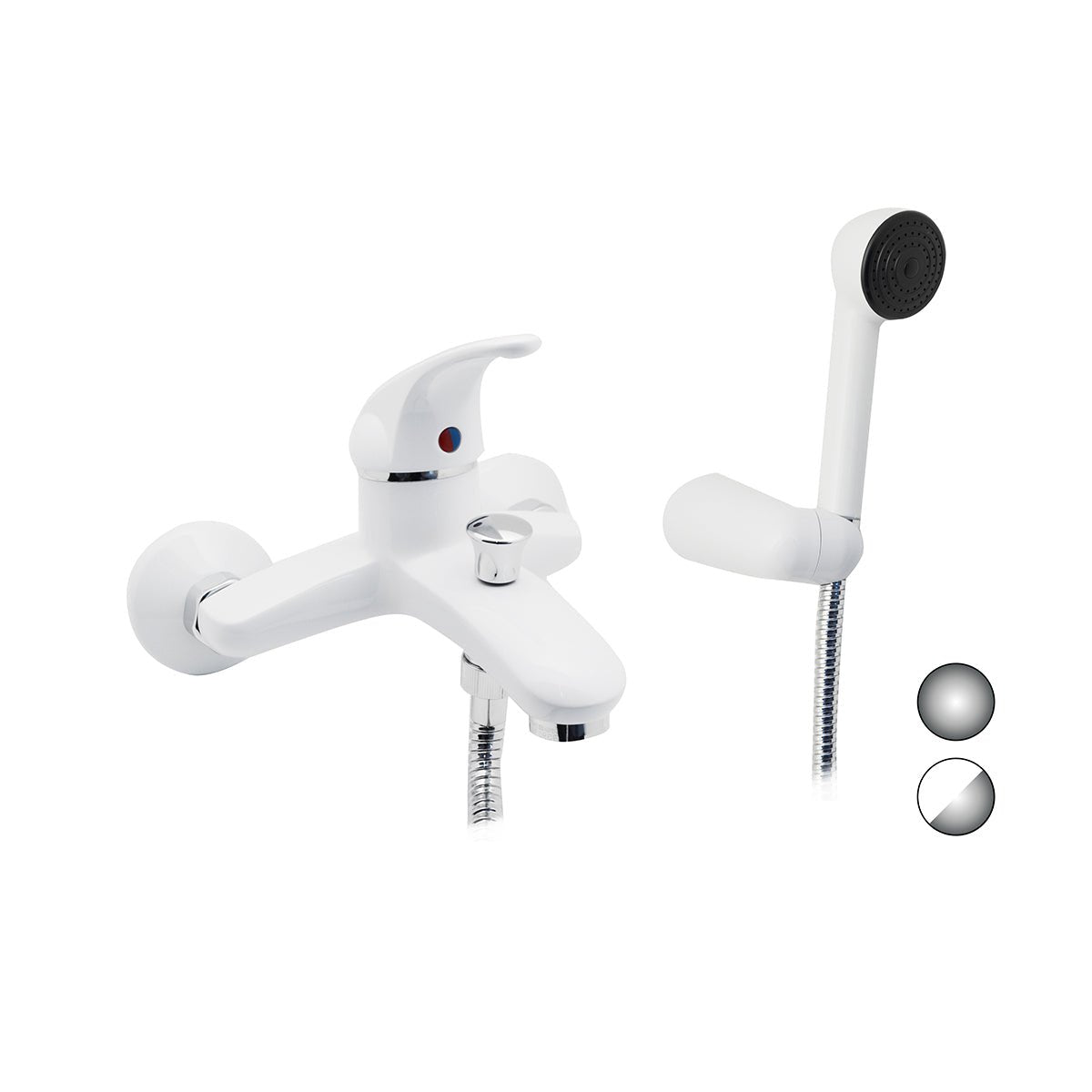 Einhebelmischer Bad Duplex Mit Anti - Kalk Handbrause Serie Marzia - MEGART