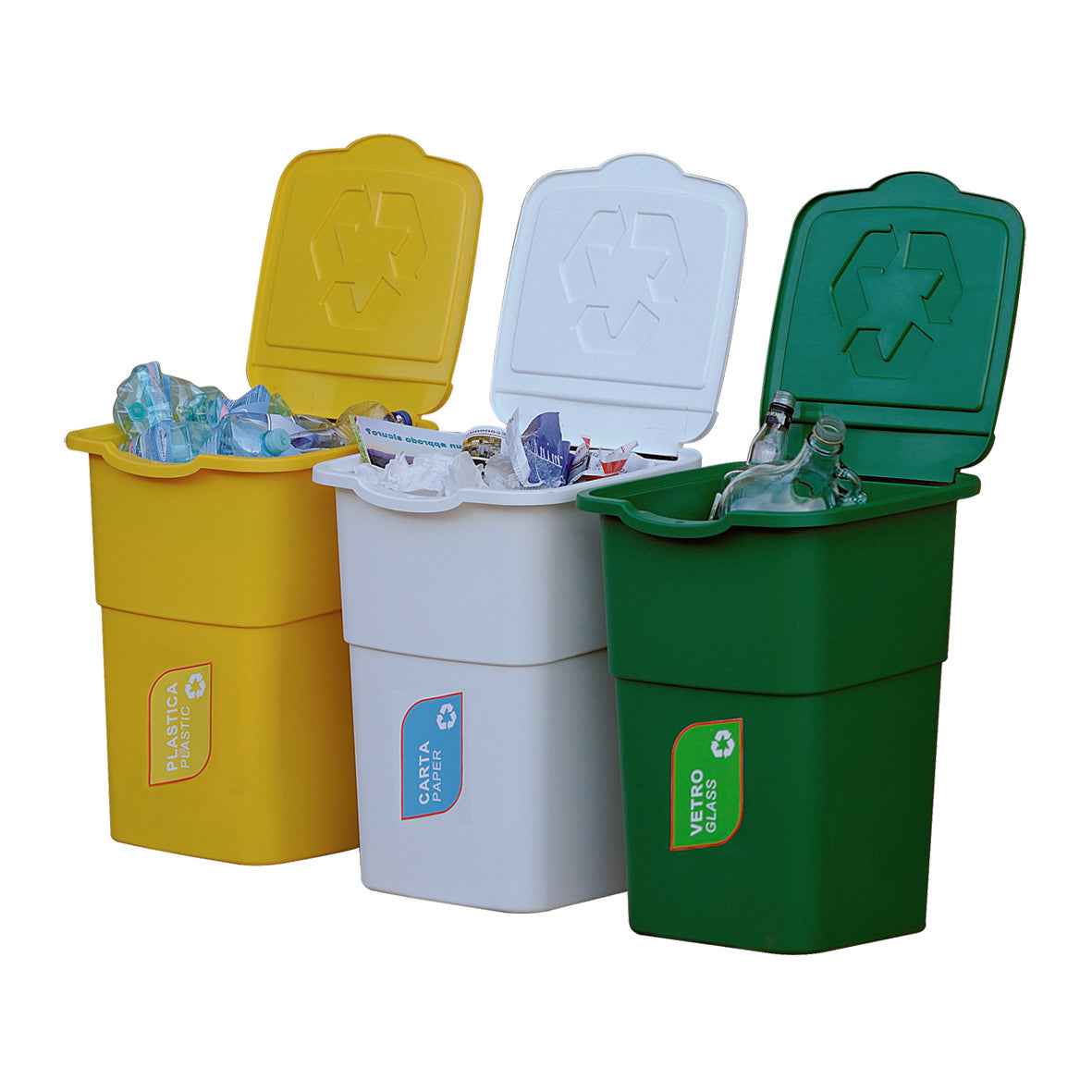 Abfalleimer Mülltrennung Set 3 PZ. FF