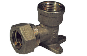 Gomito A 90° Con Flangia A 3 Fori  O-Ring Femmina