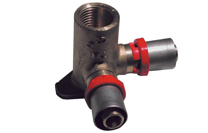 Gebogenes Pressfitting Weiblich Mit Doppeltem Flansch Für Mehrschichtrohr - MEGART