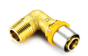 Raccordo Per Multistrato Gas Curvo Maschio                            