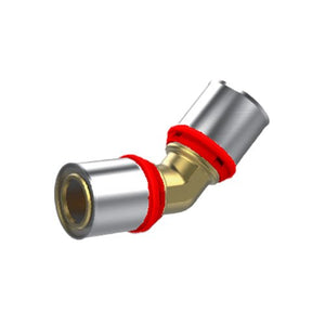 Ikaro Pressfitting, Gebogen, Doppelt, 45° - MEGART