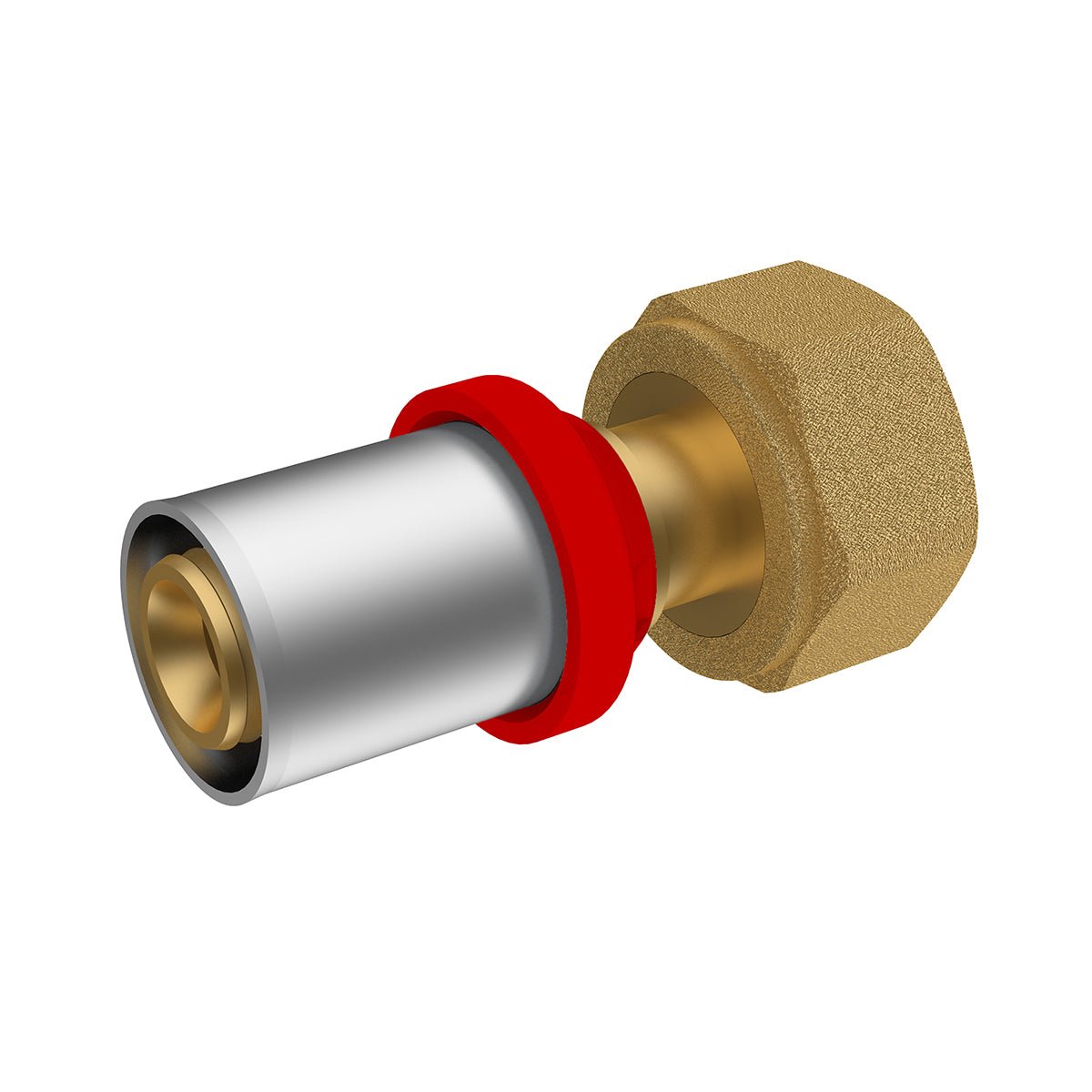Ikaro Pressfitting, Gerade Mit Drehgelenk Und Dichtung - MEGART