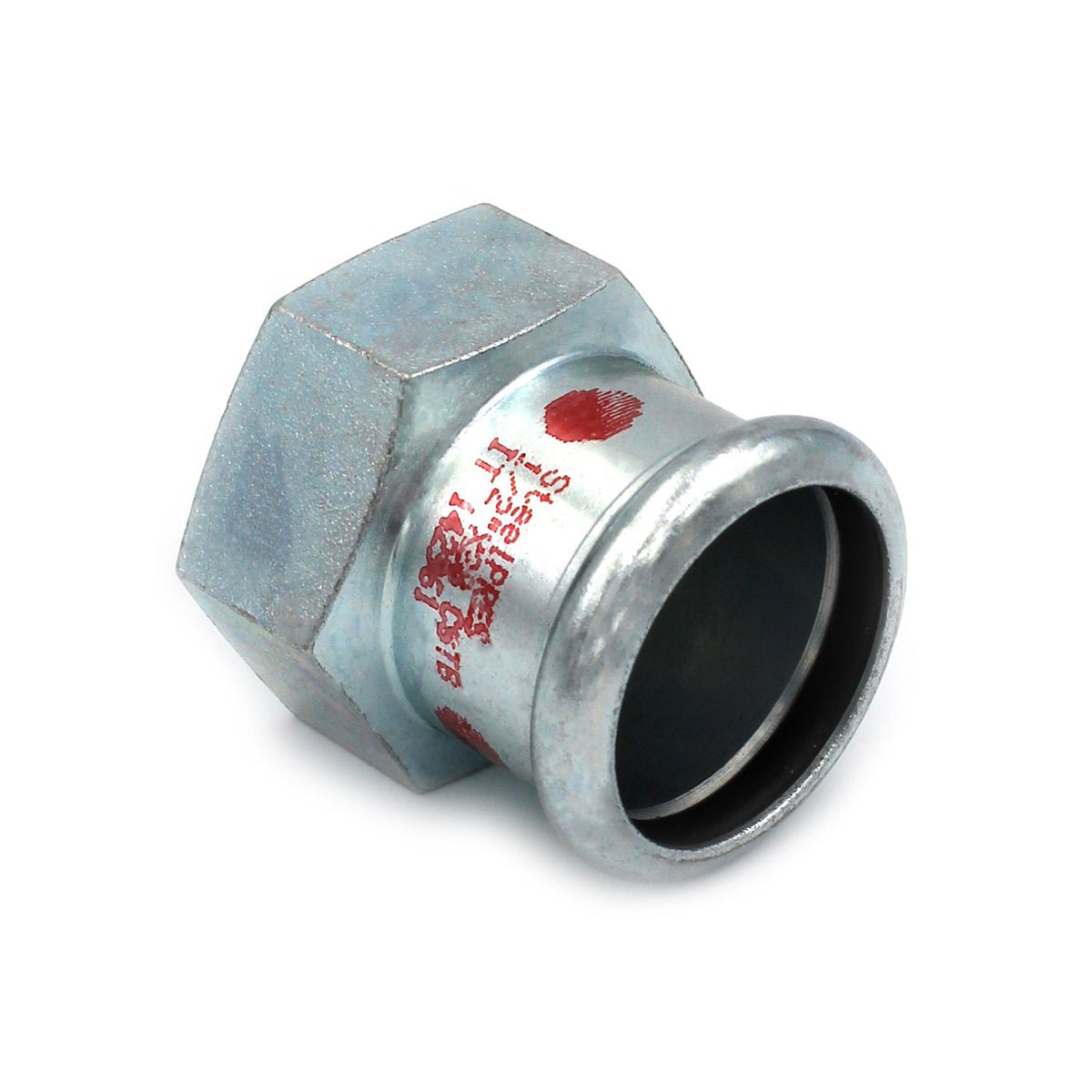 Mischmuffe Mit Weiblichem Gewinde Zum Pressen Aus Kohlenstoffstahl - MEGART