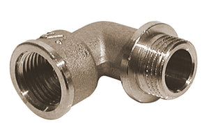 Gomito A 90° Mf Con Battuta In Ottone Giallo
