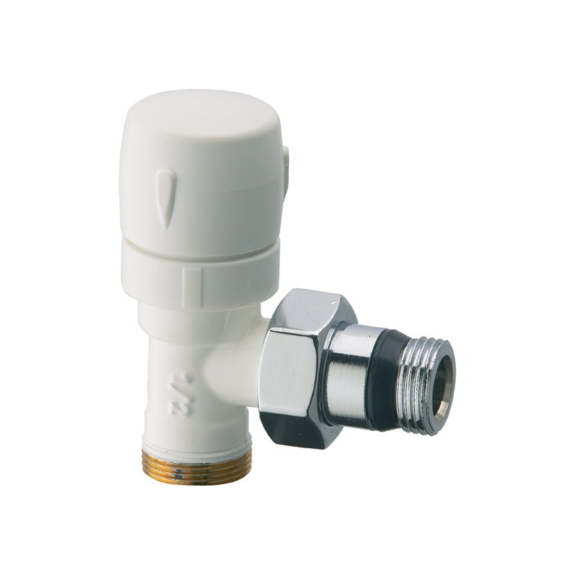 Reglerventil Rechteckig Thermostatisierbar Weiss - Chrom - MEGART