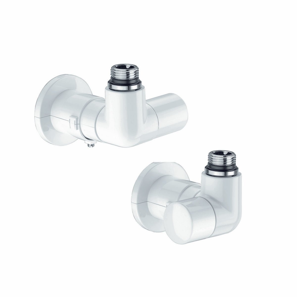 Thermostatisierbares Doppeltes Rechteckventil + Regulator Weiss Version S - MEGART