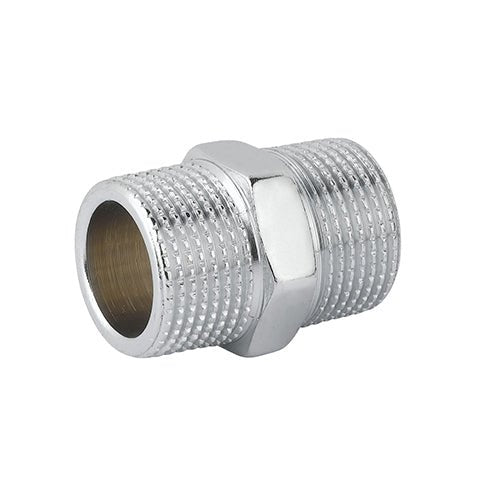 Doppelt Verlängerter Nipppel Mm Messing Chrom - MEGART