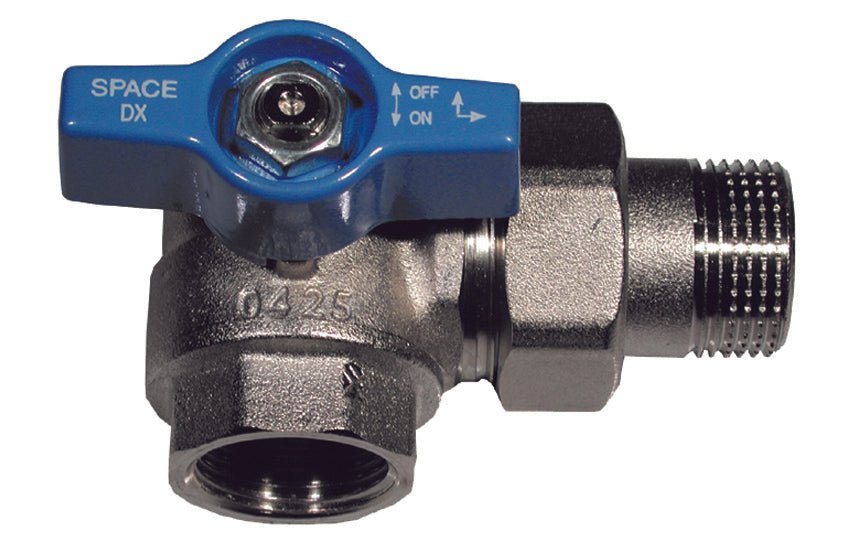 Kugelventil Winkel Für Kollektoren Mit Blauem Griff - MEGART
