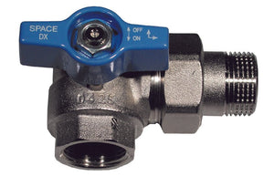 Kugelventil Winkel Für Kollektoren Mit Blauem Griff - MEGART