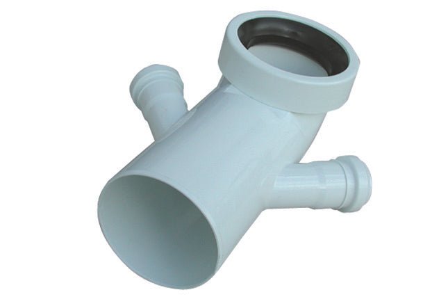 Bogen Aus Weiss WC Anschluss Becher Doppel Valsir - MEGART