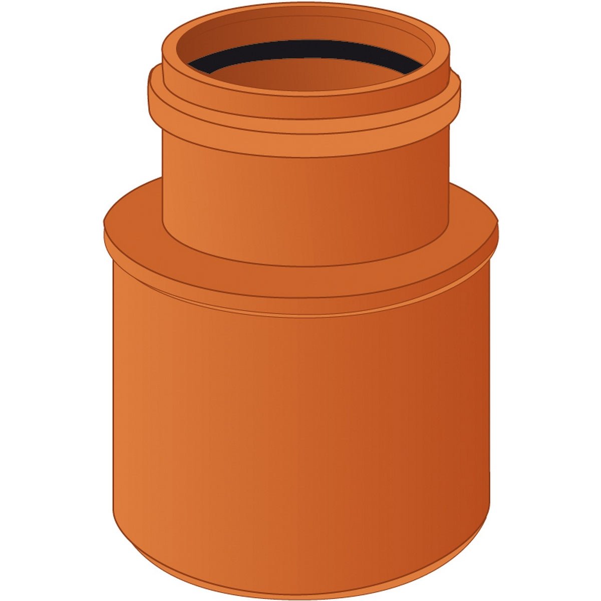 Bechermuffe Duschwanne 63/75 PVC Orange - MEGART
