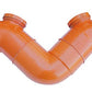Siphon Horizontal 2 Stopfen IN PVC Orange - MEGART