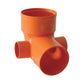 Bogen Aus WC 2 Anschlüsse IN PVC Orange - MEGART