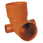 Bogen Aus WC 2 Anschlüsse IN PVC Orange - MEGART