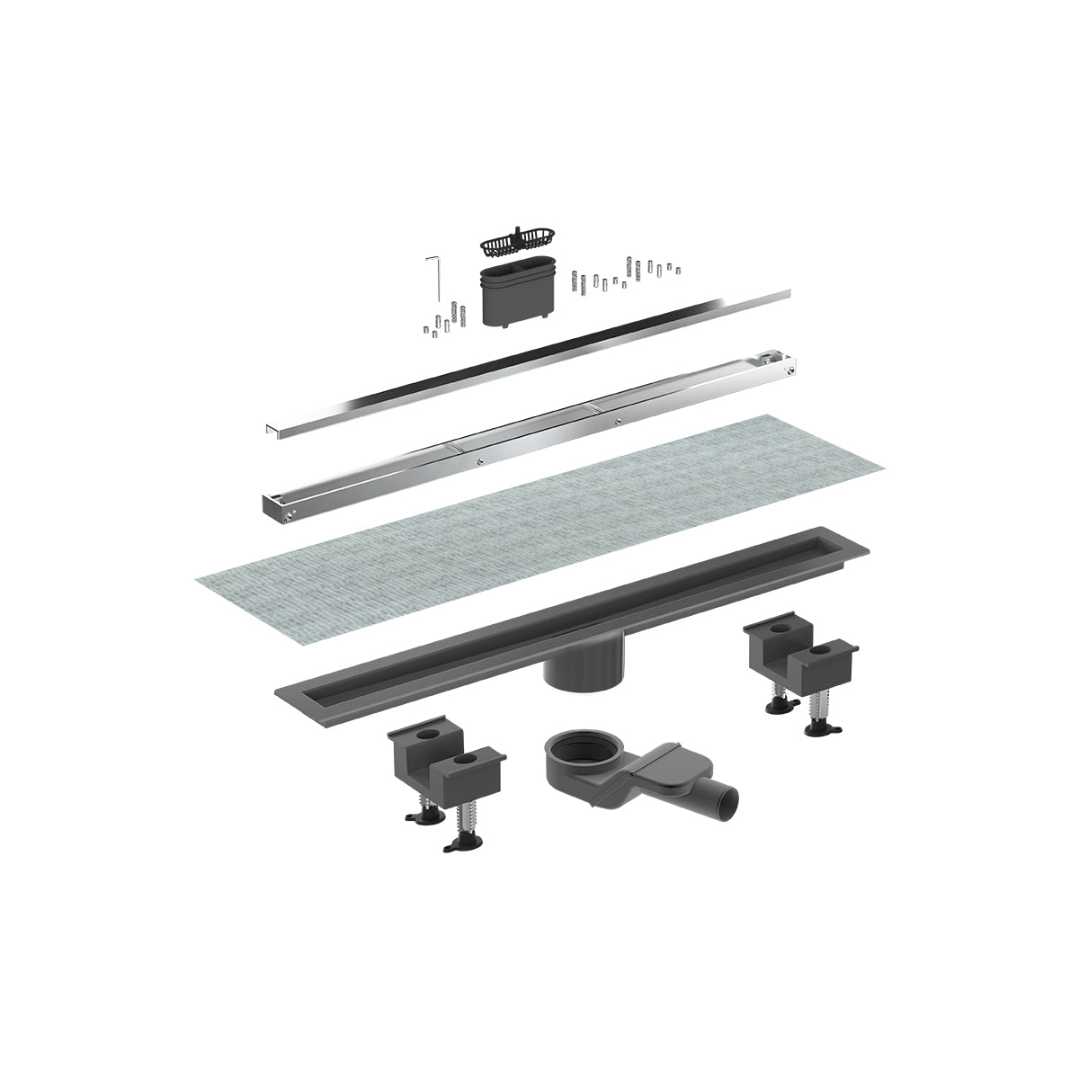 Horizontale Duschrinne Aus Aluminium Kit - MEGART