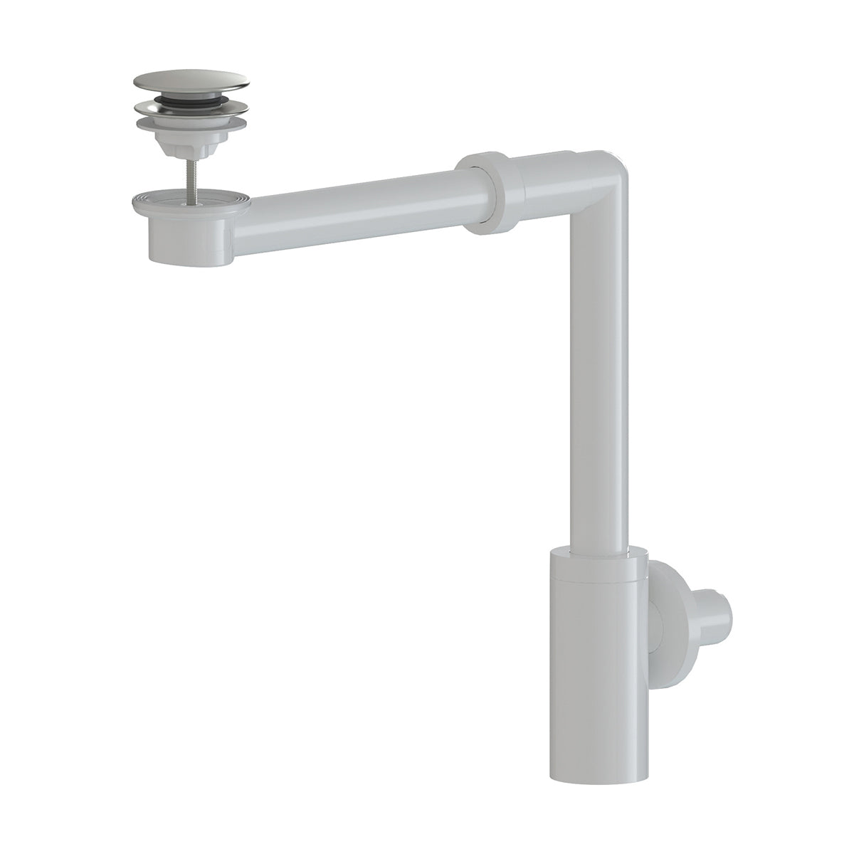 Platzsparender ABS-Siphon für Waschtisch mit Click-Clack-Ablauf