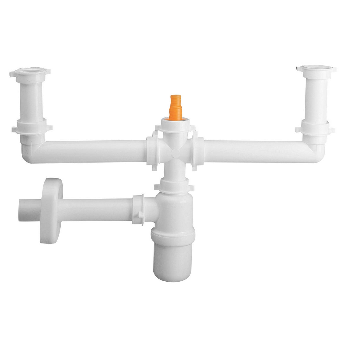 Flaschensifon Für Spülbecken 2V Mit Vertikalen Geschirrspüleranschluss - MEGART