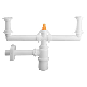 Flaschensifon Für Spülbecken 2V Mit Vertikalen Geschirrspüleranschluss - MEGART