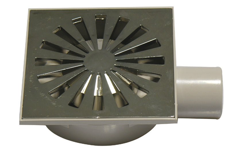Siphonierter Deckel Aus Abs Mit Verchromtem Gitter - MEGART