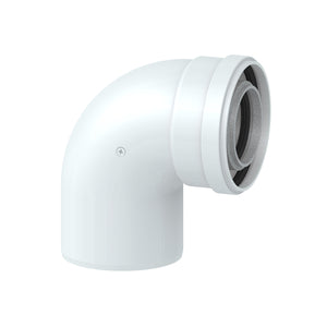 Corniche 90° Dn 60/100 Avec Raccord Dn 60 M.M. (Coaxial)