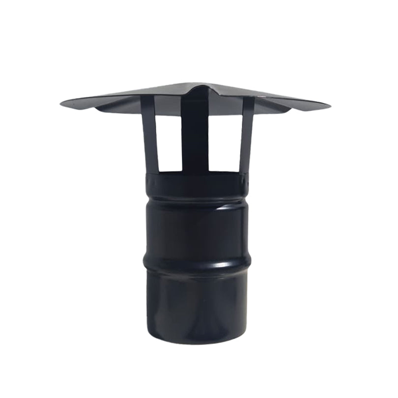 China-Hut Edelstahl 304 für Pellet-Rauchrohre schwarz