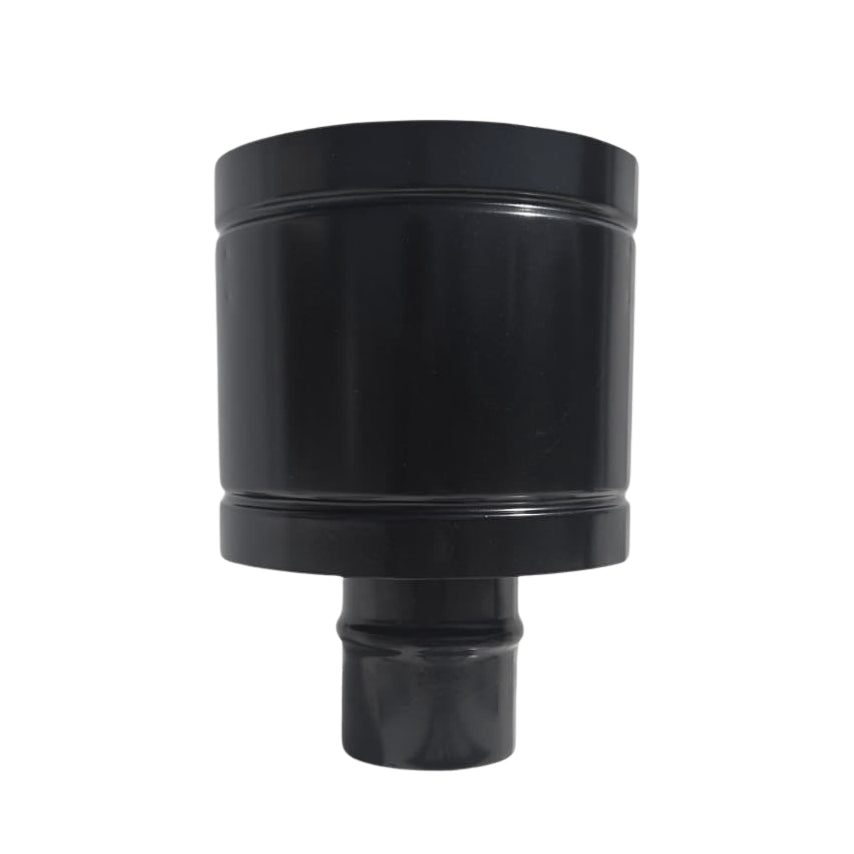 Windschutz-Hut Edelstahl 304 für Pellet-Rauchrohre schwarz