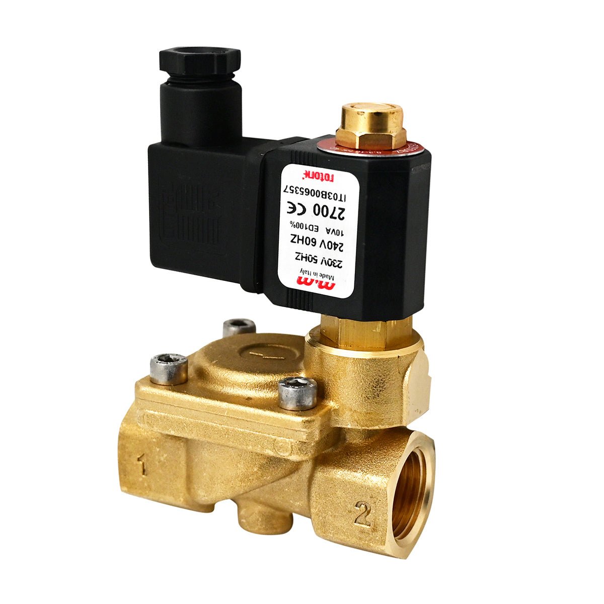 Elektromagnetisches Ventil Für Wasser, Normalerweise Geschlossen Mit Spule Und Mem - Stecker - MEGART