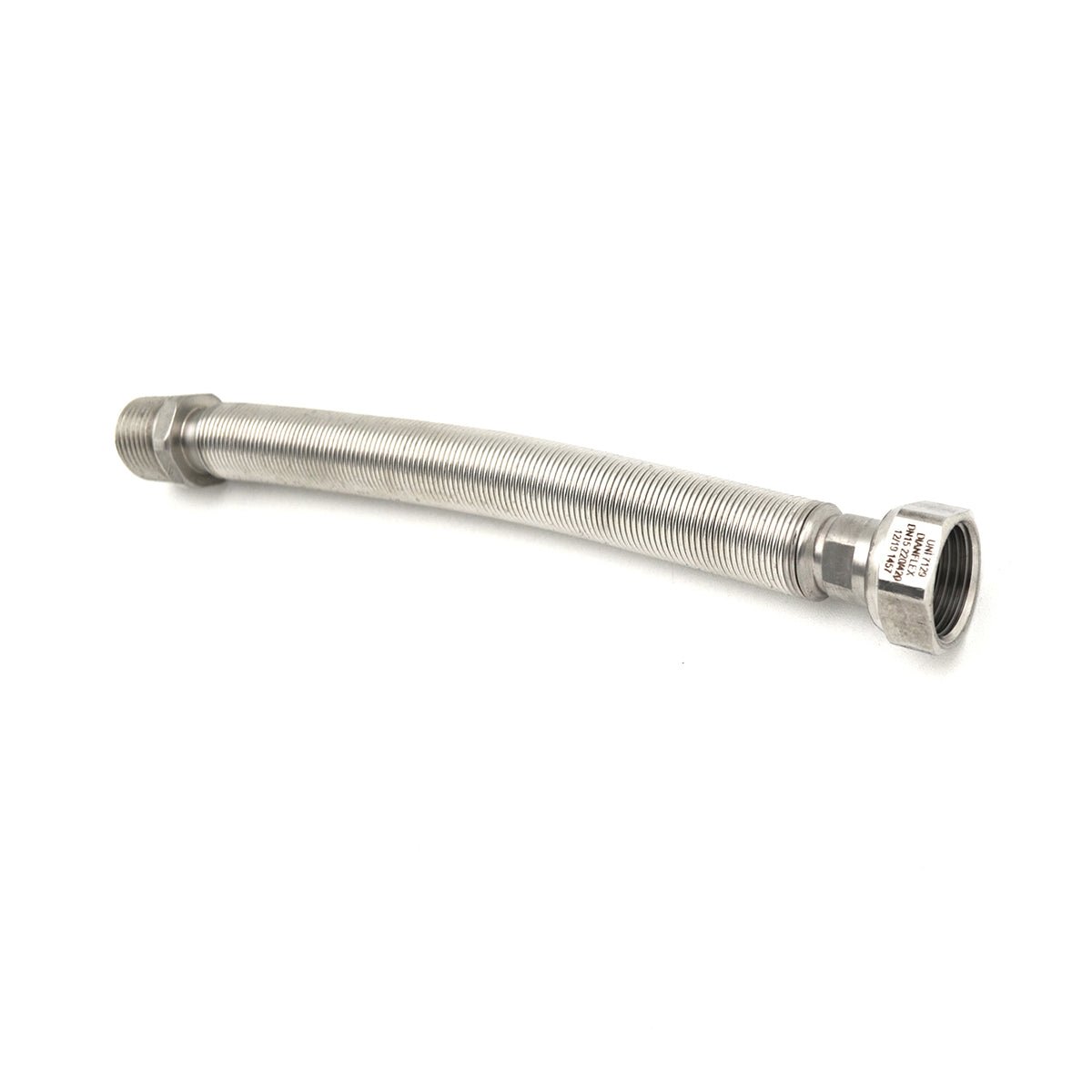 Edelstahl Flexible Messinganschluss L. 130 / 220 Mm (Für Wasser) - MEGART