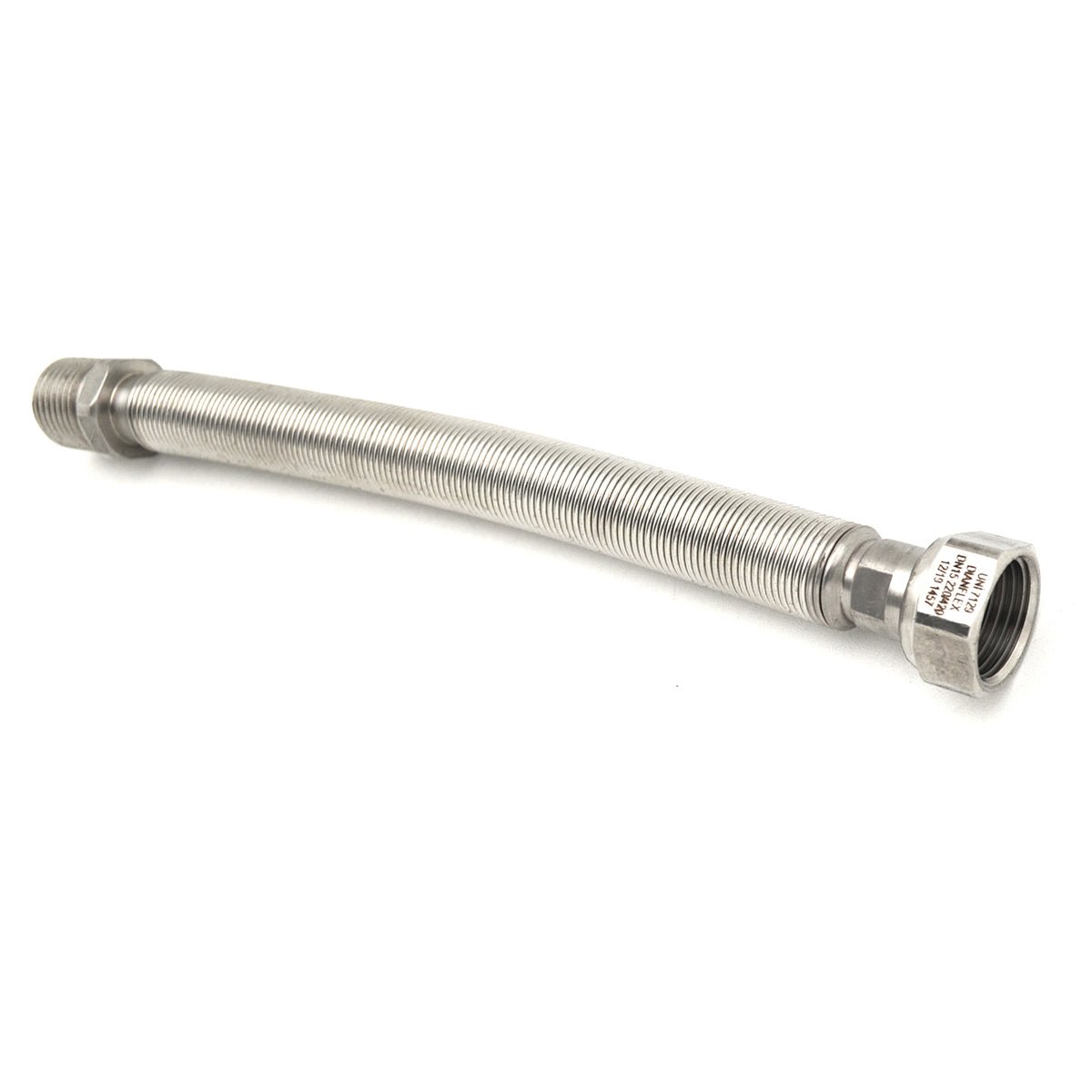 Edelstahl Flexible Messinganschluss L. 220 / 420 Mm (Für Wasser) - MEGART