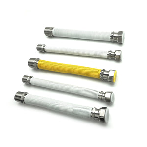 Kit 5 Pz Flessibili Inox Estensibili Rivestiti Per Caldaie A Gas      