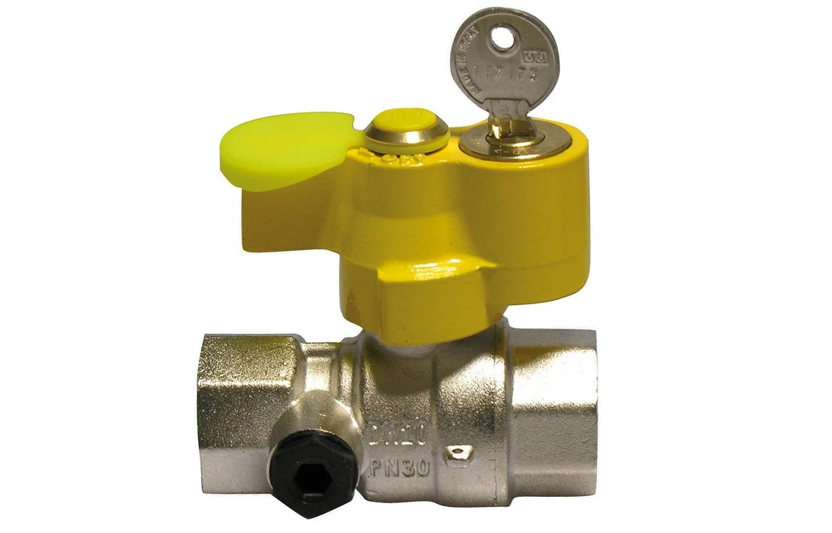 Kugelventil Gas Ff, Mit Schloss Und Druckanschluss - MEGART