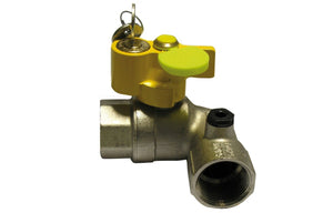 Kugelventil Gas Ff Rechteckig Mit Schloss - MEGART