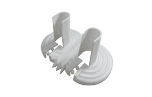 Borchia Doppia In Materiale Plastico Universale Bianca