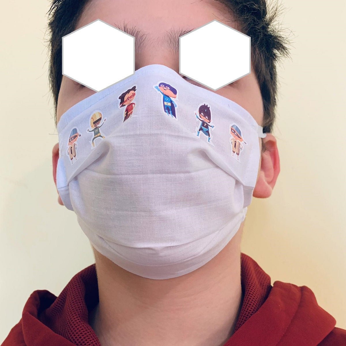 10 Stk Kindermasken Lächeln Mit Mischmotiven M/F Wasserabweisend - MEGART