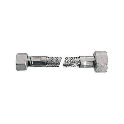 Flexible Verbindungsschlauch Edelstahl - Mod. Lux - Verlängerung 15 cm mit Teflon und Dichtung - MEGART