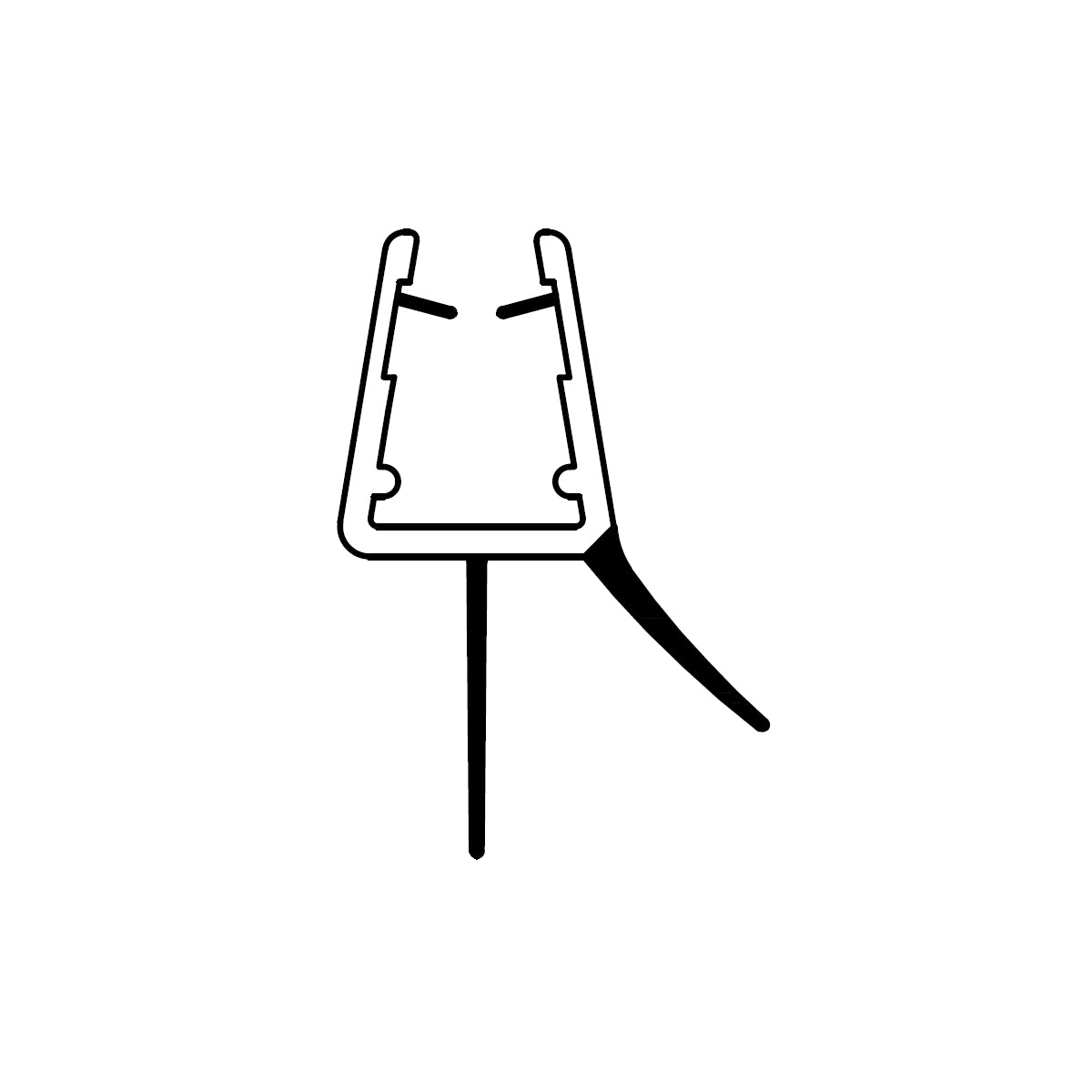 Wassertropfprofil Aus Pvc Für Duschglas Box 402 2Mt - MEGART