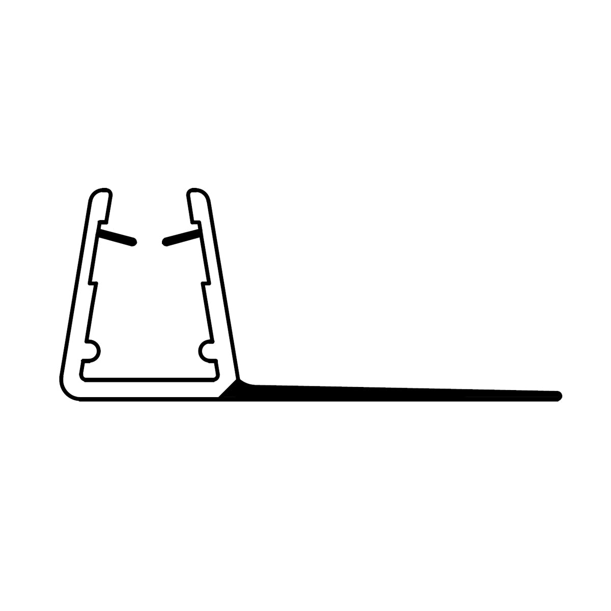 Wassertropfprofil Aus Pvc Für Duschglas Box 404 2 M - MEGART