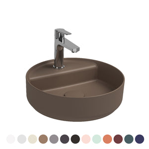 Lavabo D'Appoggio Rotondo Con Foro Rubinetto Infinity                 