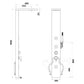 Thermostatmischer Wand - Duschpaneel Mod. Manhattan Plus - MEGART