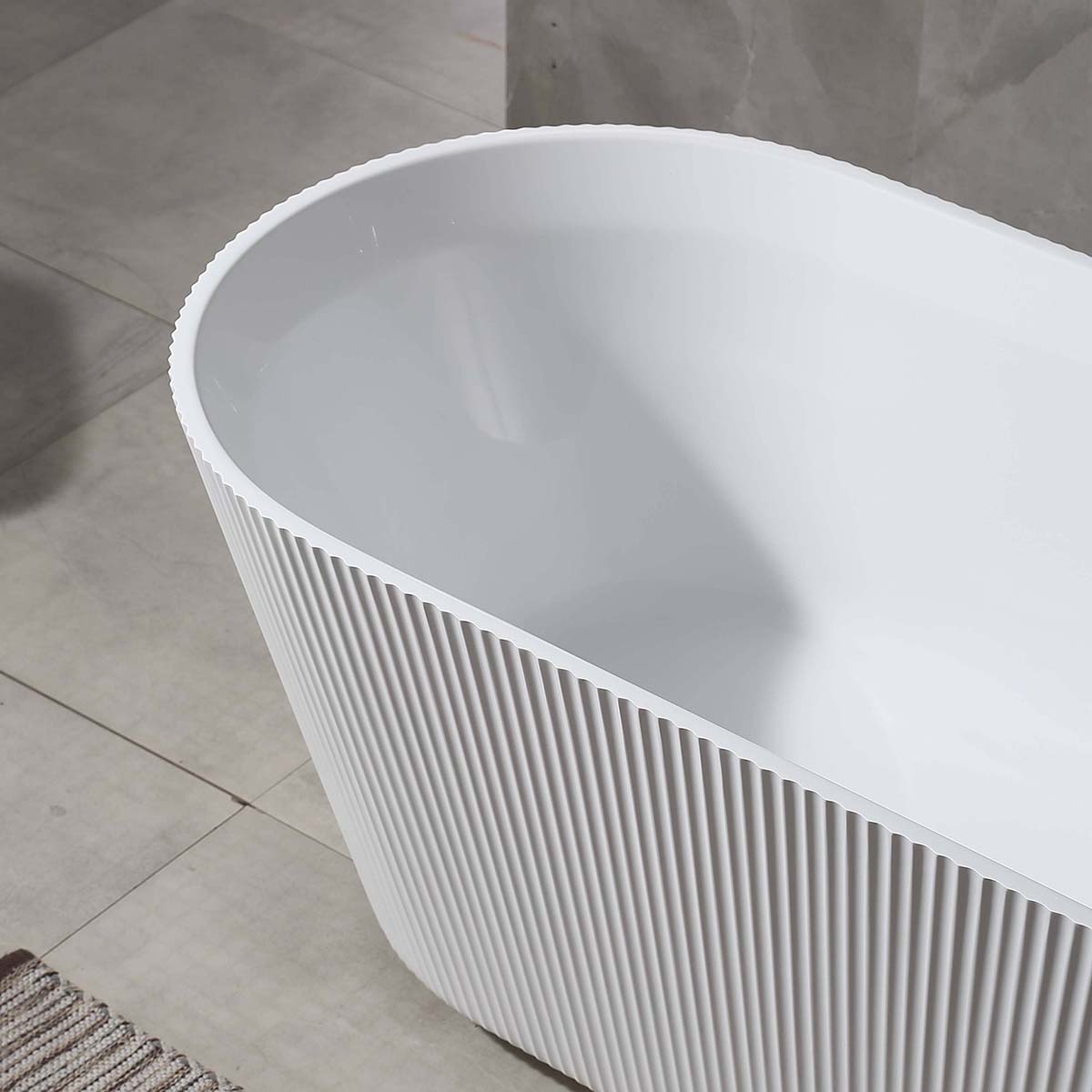 Freistehende Badewanne Geriffelte Fiammetta Oval