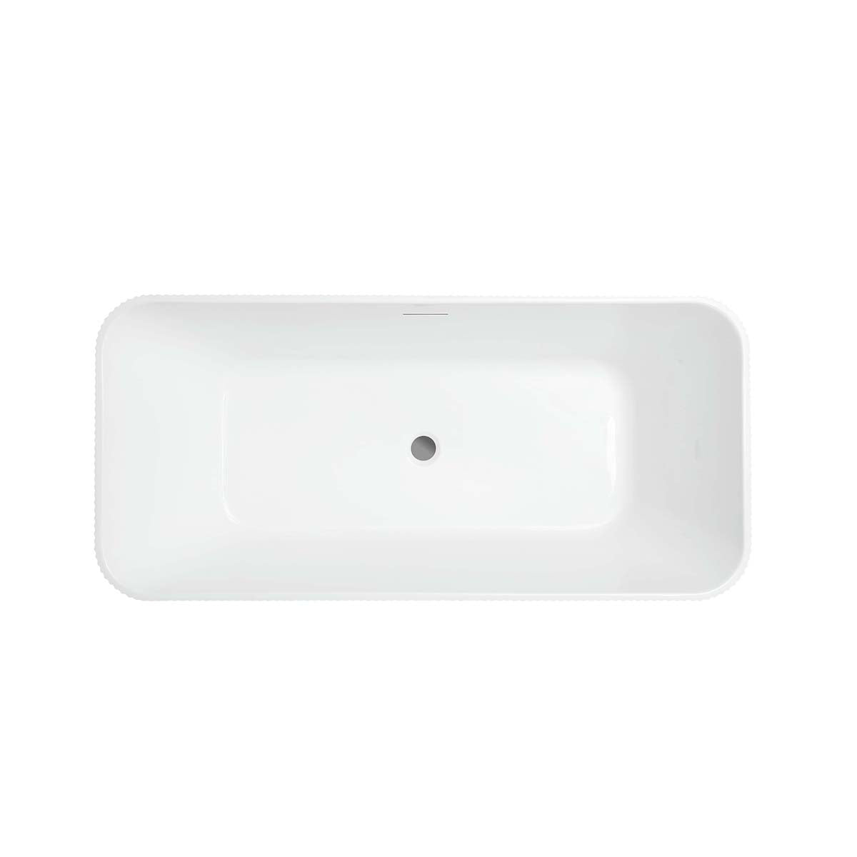 Freistehende, gerippte, rechteckige Angelica - Badewanne - MEGART